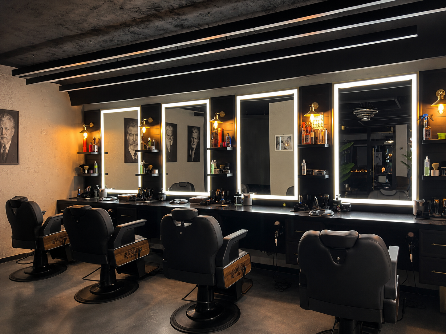 Barbershop Paderborn Innenraum mit Sitzplätzen